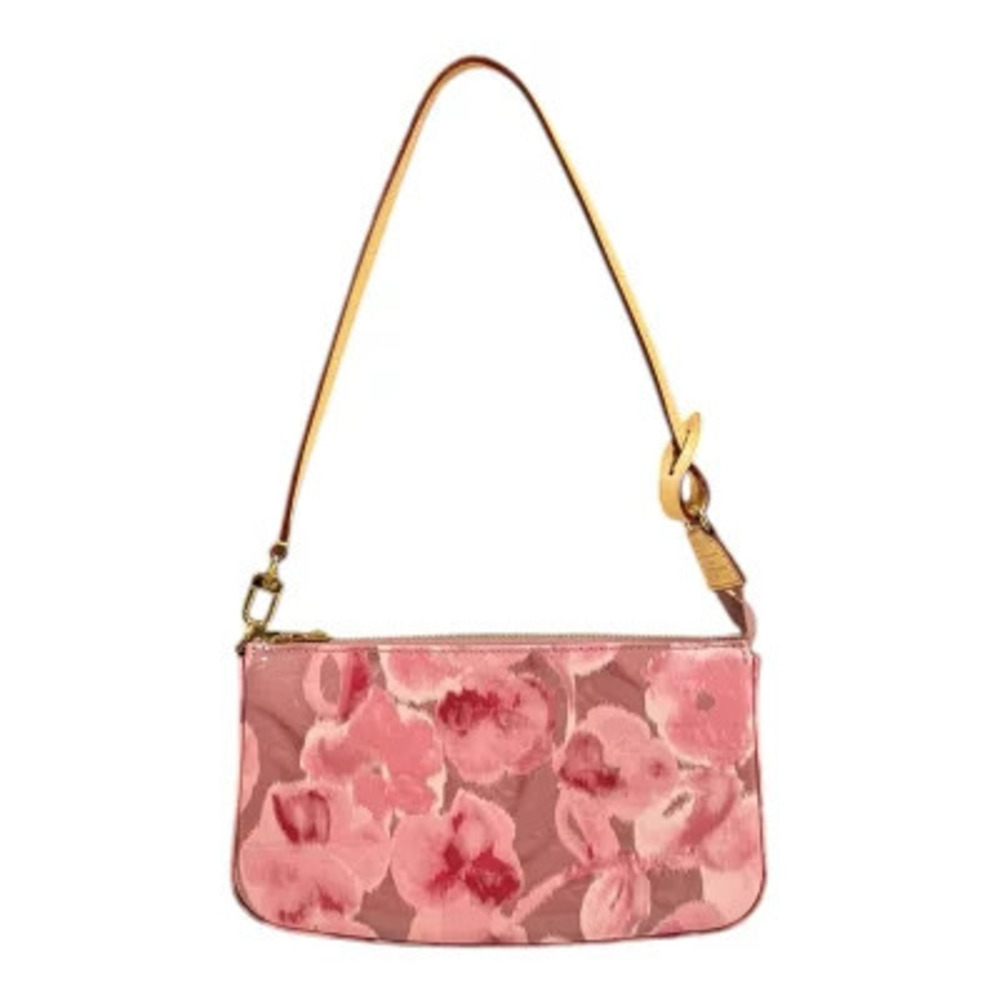 Louis Vuitton Pochette Accessoires Vernis Ikat Flower Handbag Monogram Pink